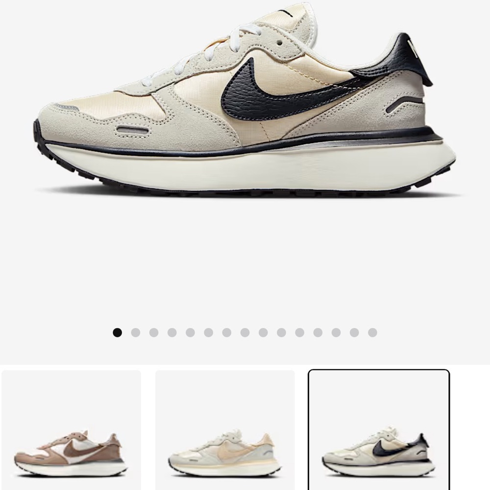 Nike Waffle Phoenix Sneakers Cream, Navy and Maroon